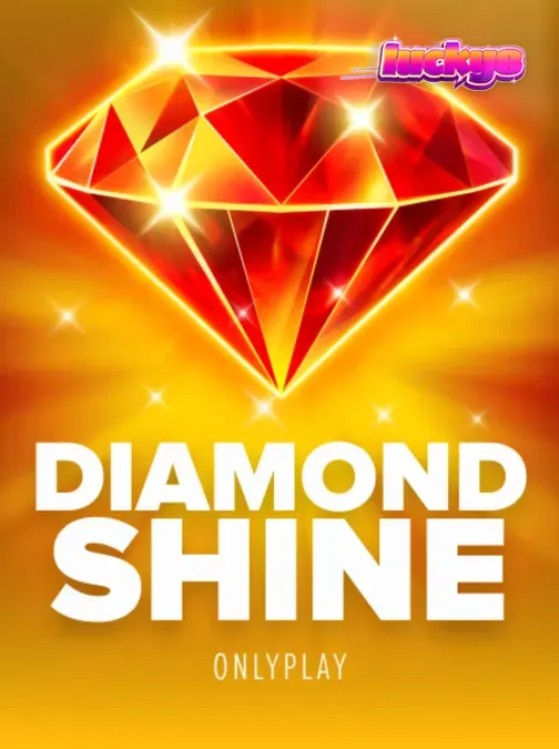 Giao diện trò chơi Diamond Shine với các biểu tượng trái cây neon và kim cương lấp lánh